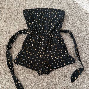 Keds Black Floral Daisy Romper